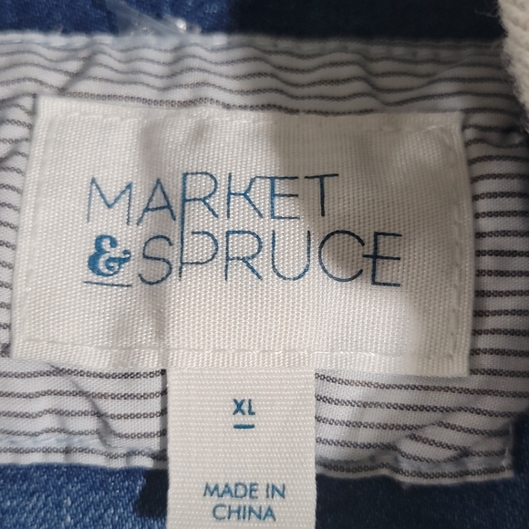 Market & Spruce Removable Hoodie Denim Jean Jacket Size XL Women's - Picture 11 of 13